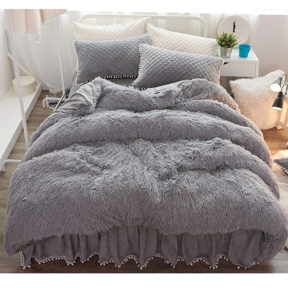 Bedding Queen 3pc Velvet Flannel Duvet Cover Set Poshmark
